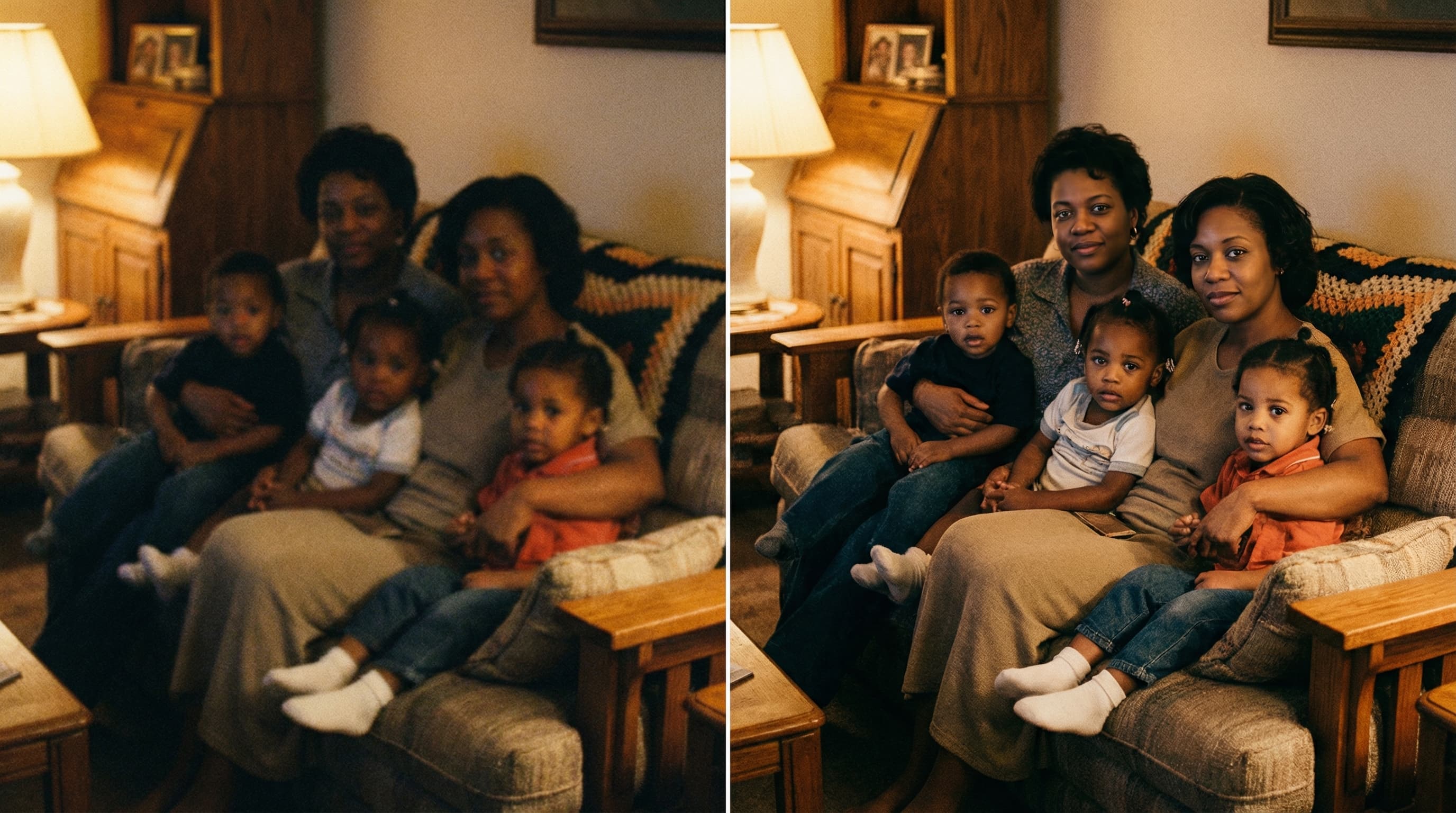 Enhance Faces: before and after example